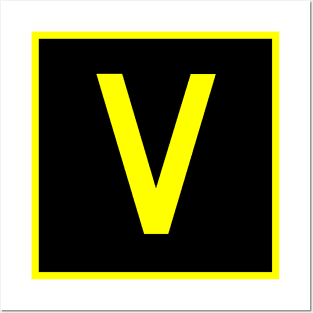 V - Victor - FAA taxiway sign, phonetic alphabet Posters and Art